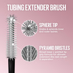 Maybelline Lash Sensational Sky Tubes Tubing Mascara, Extension-Like Lengthening Mascara, 24HR Eye Makeup with Shea Butter & Castor Oil, Very Black, 1 Count