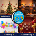 Clear Fishing Line for Crafts - Hanging Decorations - Clear String