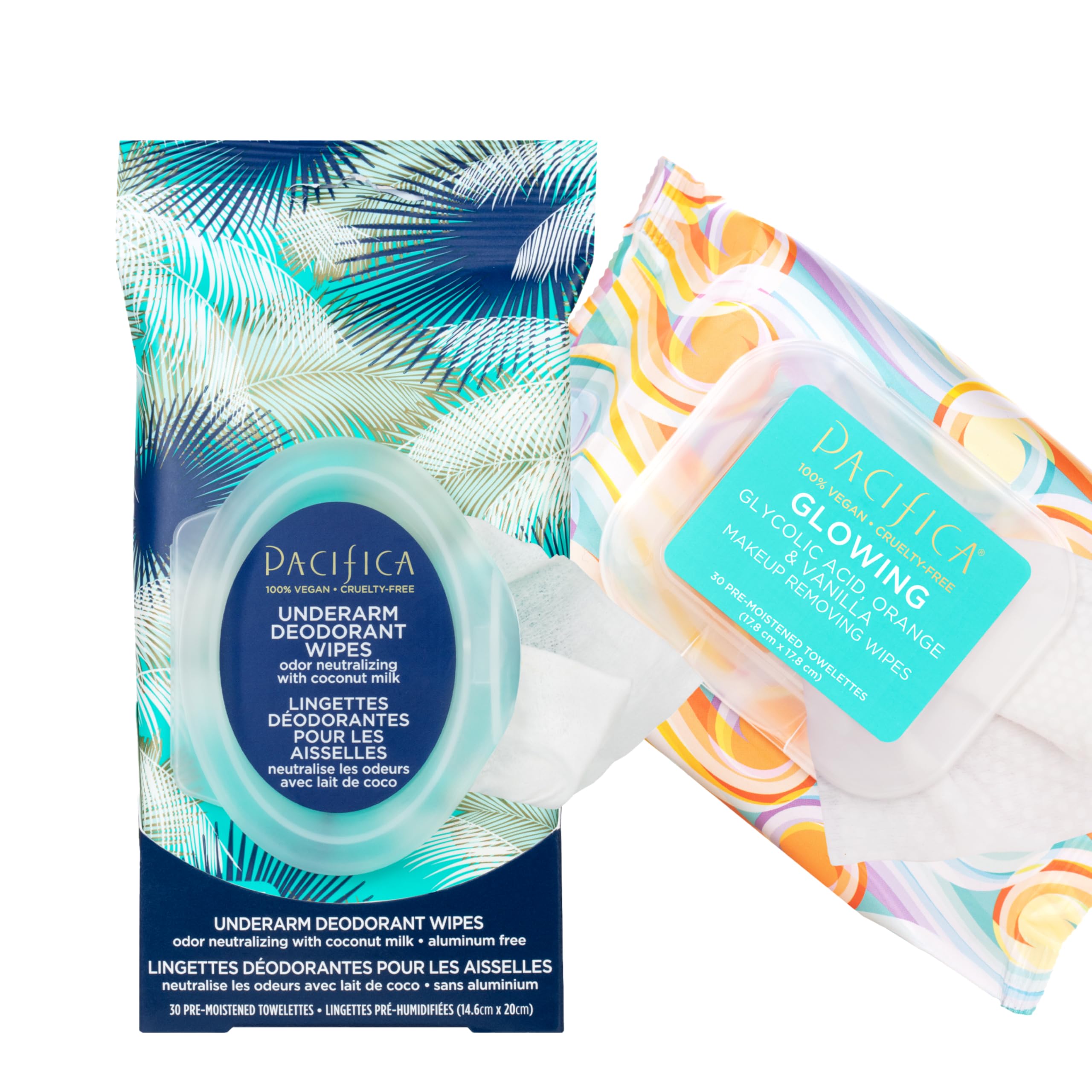 Buy now Pacifica Glowing Makeup Remover Wipes â€“ With Glycolic Acid for AHA Exfoliating and Facial Cleansing â€“ No Rinse Face Cleaning Towelettes â€“ Dermatologist Tested, Vegan & Cruelty-Free â€“ 30 Pack 30 Count (Pack of 2) at indiglob india