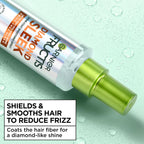 Garnier Fructis Diamond Sleek Hair Shine Spray, Up to 100-Hour Frizz Control, Heat Protectant up to 450°F with Vegan Keratin Smoothing Complex and Argan Oil for Frizzy, Dry, Dull Hair, 4.6 Fl Oz