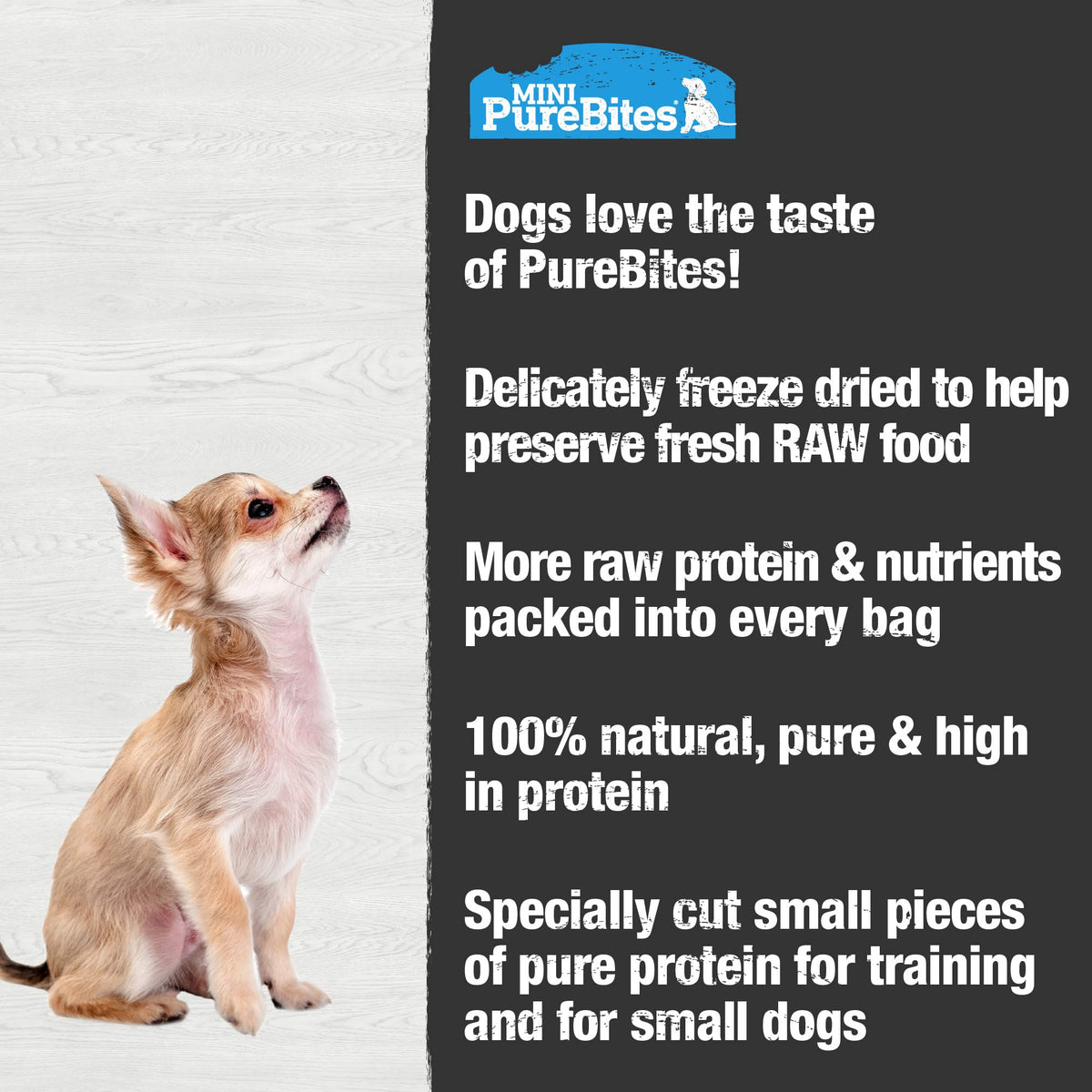 PureBites Mini Lamb Single Ingredient Freeze Dried Dog Treats, 2.4 oz
