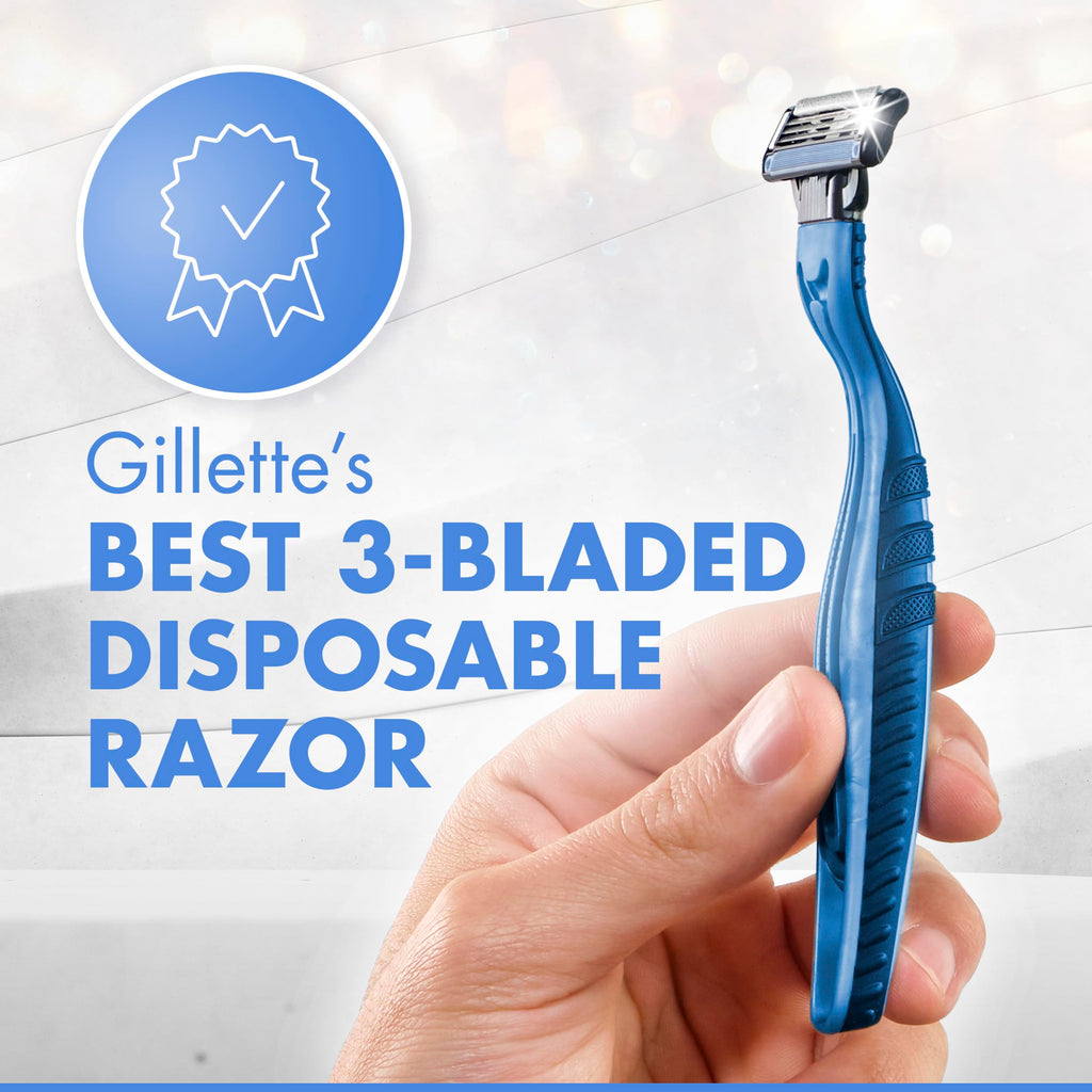 Buy now Gillette Mach3 Men's Disposable Razors, 3 Count at indiglob india