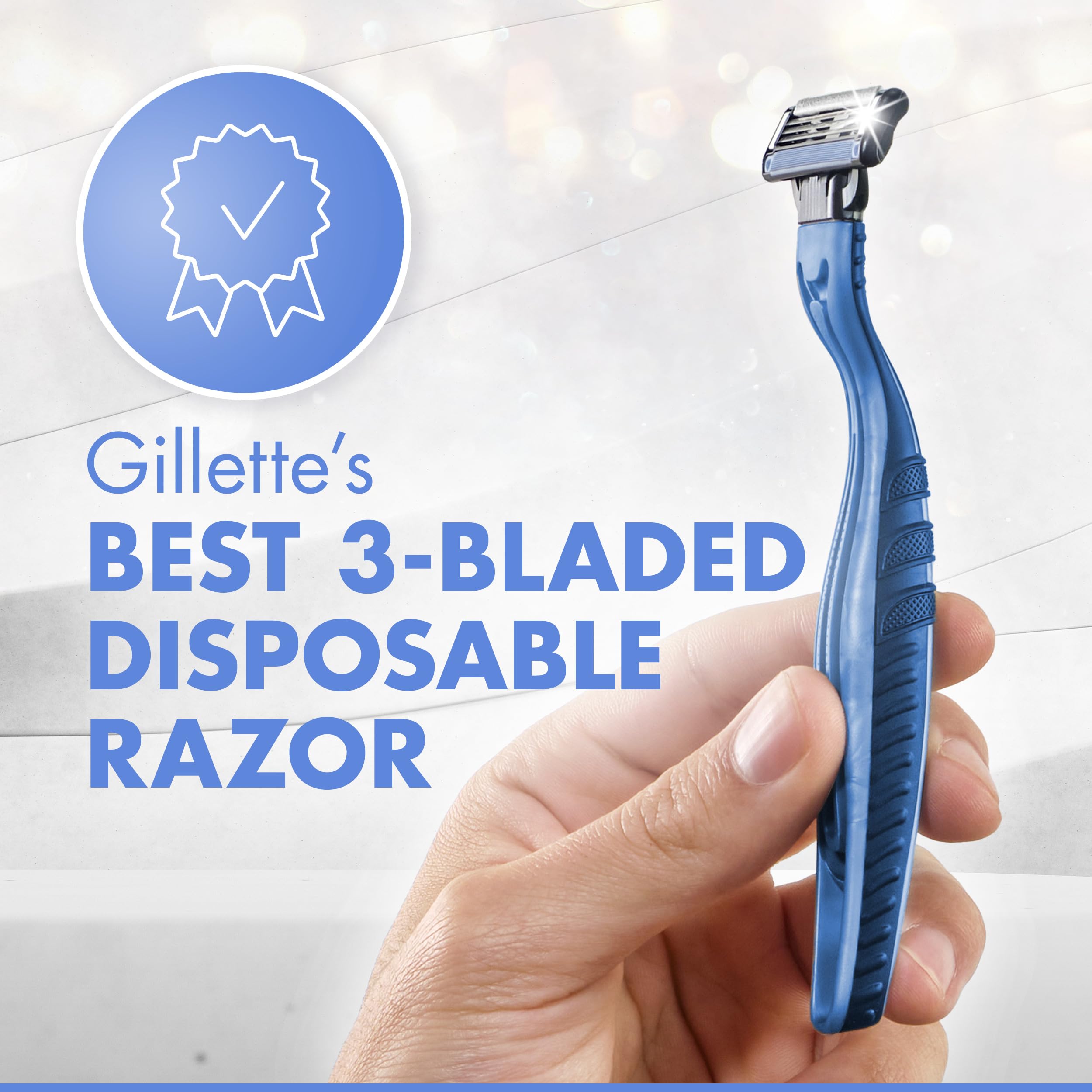 Buy now Gillette Mach3 Men's Disposable Razors, 3 Count at indiglob india
