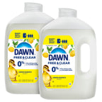 Dawn Free & Clear Refill Jug Dish Soap, Dishwashing Liquid, Tough Grease Removal, Lemon, 51.5oz (Pack of 2)