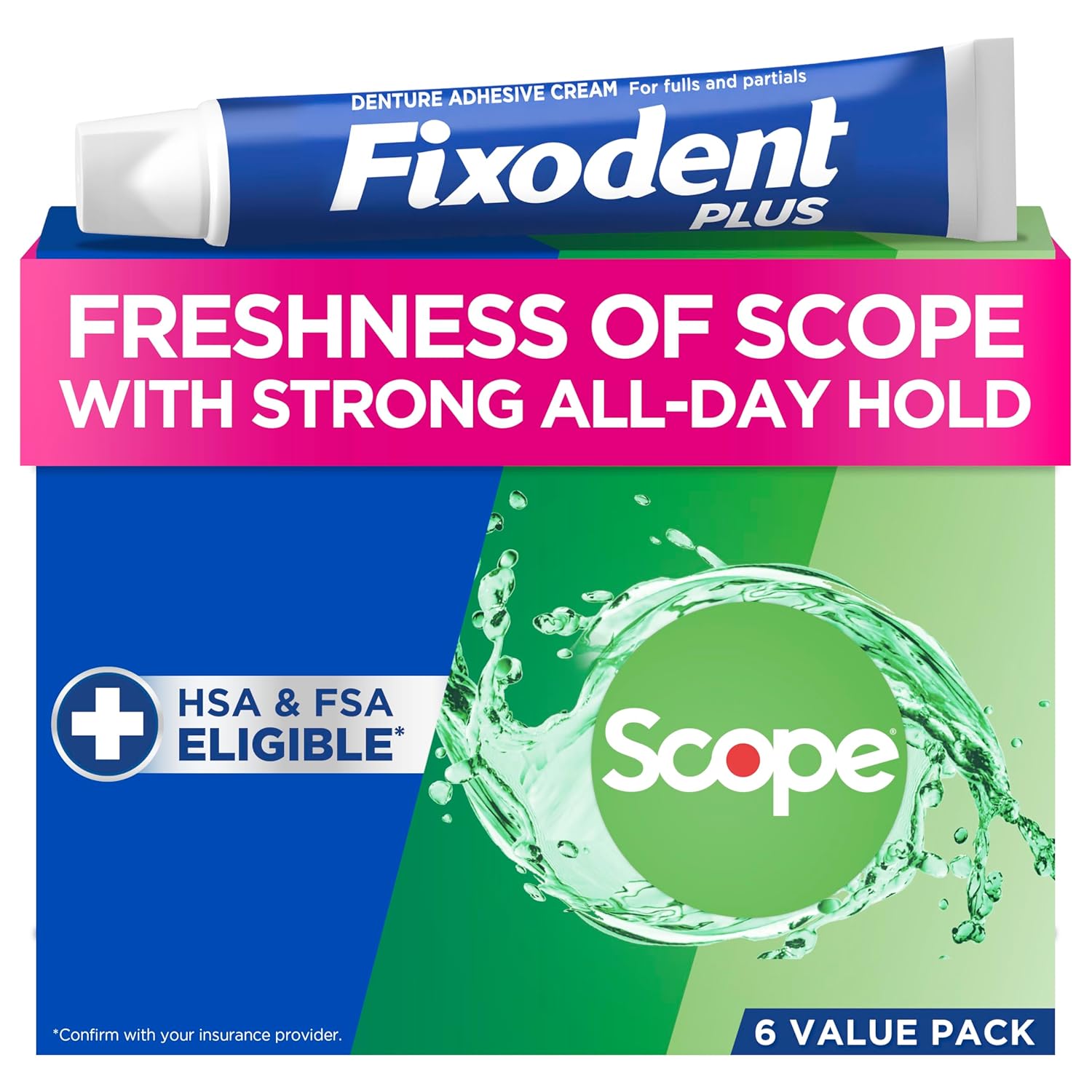 Buy now Fixodent Control Denture Adhesive Cream Plus Scope Flavor, 2 Oz (Pack of 4) at indiglob india