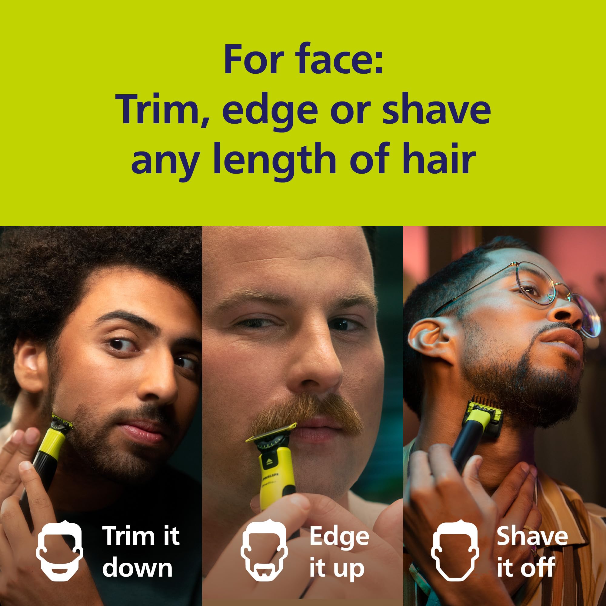 Buy now Philips Norelco OneBlade 360 Blades, Genuine Replacement Blades for OneBlade Electric Shaver and Trimmer, 4 Pack, QP440/80 at indiglob india