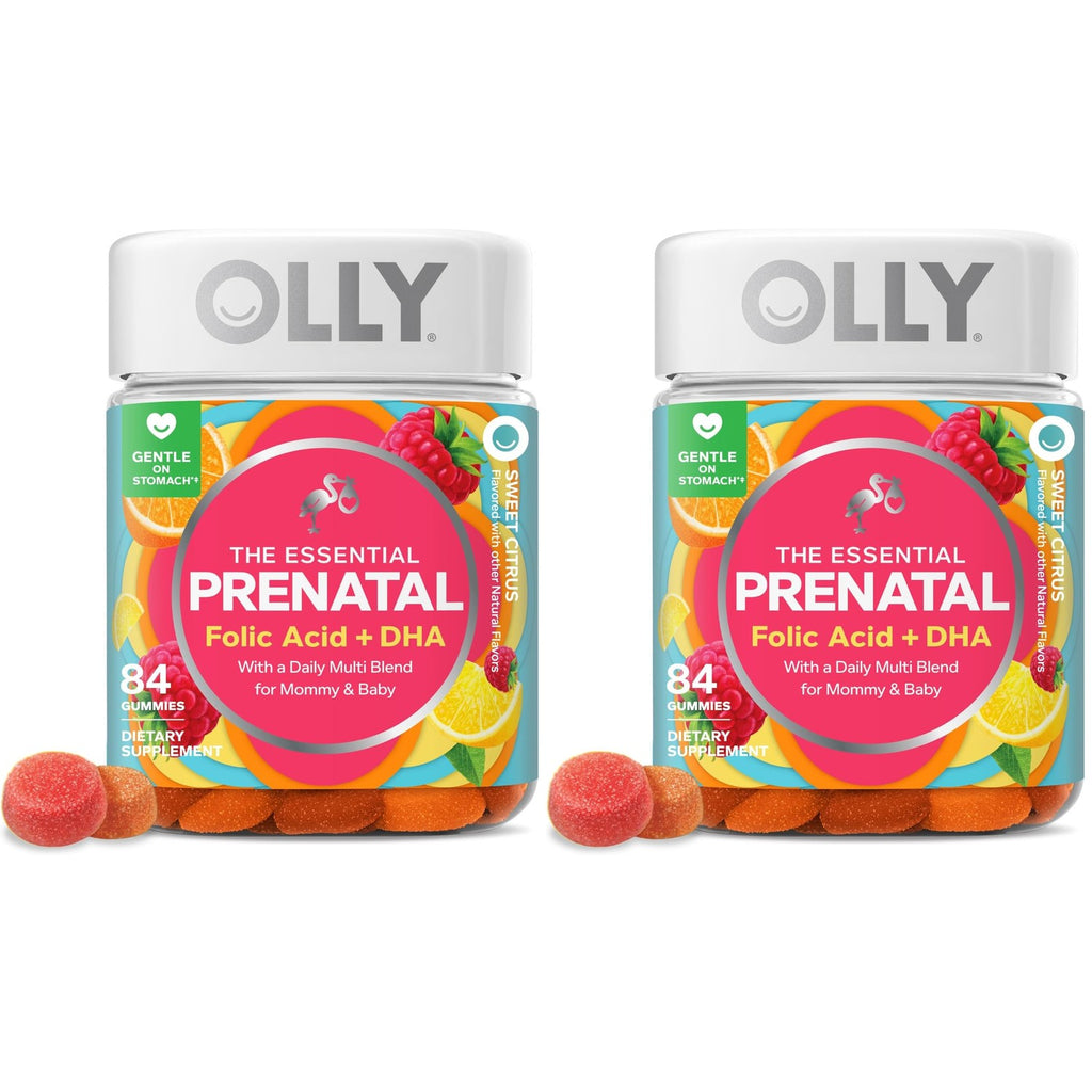 OLLY Prenatal Multivitamin Gummy, Daily Blend for Mommy & Baby - 84 Count