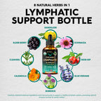 Lymphatic Drainage Drops - USDA Organic Lymphatic Supplements - 2 fl oz | Echinacea, Elderberry, Dandelion, Rosehip, Cleavers, Calendula, Burdock - Sugar & Alcohol-Free - Immune & Lymph Flow Support