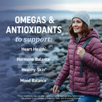 Fish Oil Omega 3 Supplements for Women, DHA + EPA, Heart Health Support | Hormone Balance & Skin Health Support, 600MG Omega3 + 800MG Evening Primrose Oil, Omega 3 Supplement for Women, 120 Softgels