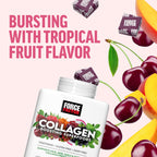 Force Factor Collagen Boosting Superfoods, Vegan Collagen Booster for Women | with Biotin, Hyaluronic Acid, and Vitamin C, for Hair, Skin, Nails, & Joint Support, Tropical Fruit, 60 Soft Chews