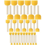 Bates- Round Sponges Brush Set, 0.5”, 0.75”, 1" & 1.5”, 40 Pack, Round Sponge Paint Brushes for Painting, Paint Sponges for Acrylic, Painting Tools for Kids, Arts, and Crafts