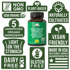 USDA Organic Wormwood Black Walnut Clove Cleanse for Humans Capsules