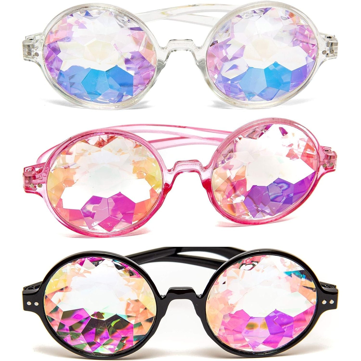 Buy now SoJourner Bags Kaleidoscope Glasses - Trippy Psychedelic Rave Goggles - Funky Prism Glasses For Raves - Festival Accessories at indiglob india