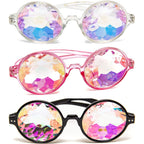 Buy now SoJourner Bags Kaleidoscope Glasses - Trippy Psychedelic Rave Goggles - Funky Prism Glasses For Raves - Festival Accessories 3-pack -Kaleidoscope at indiglob india