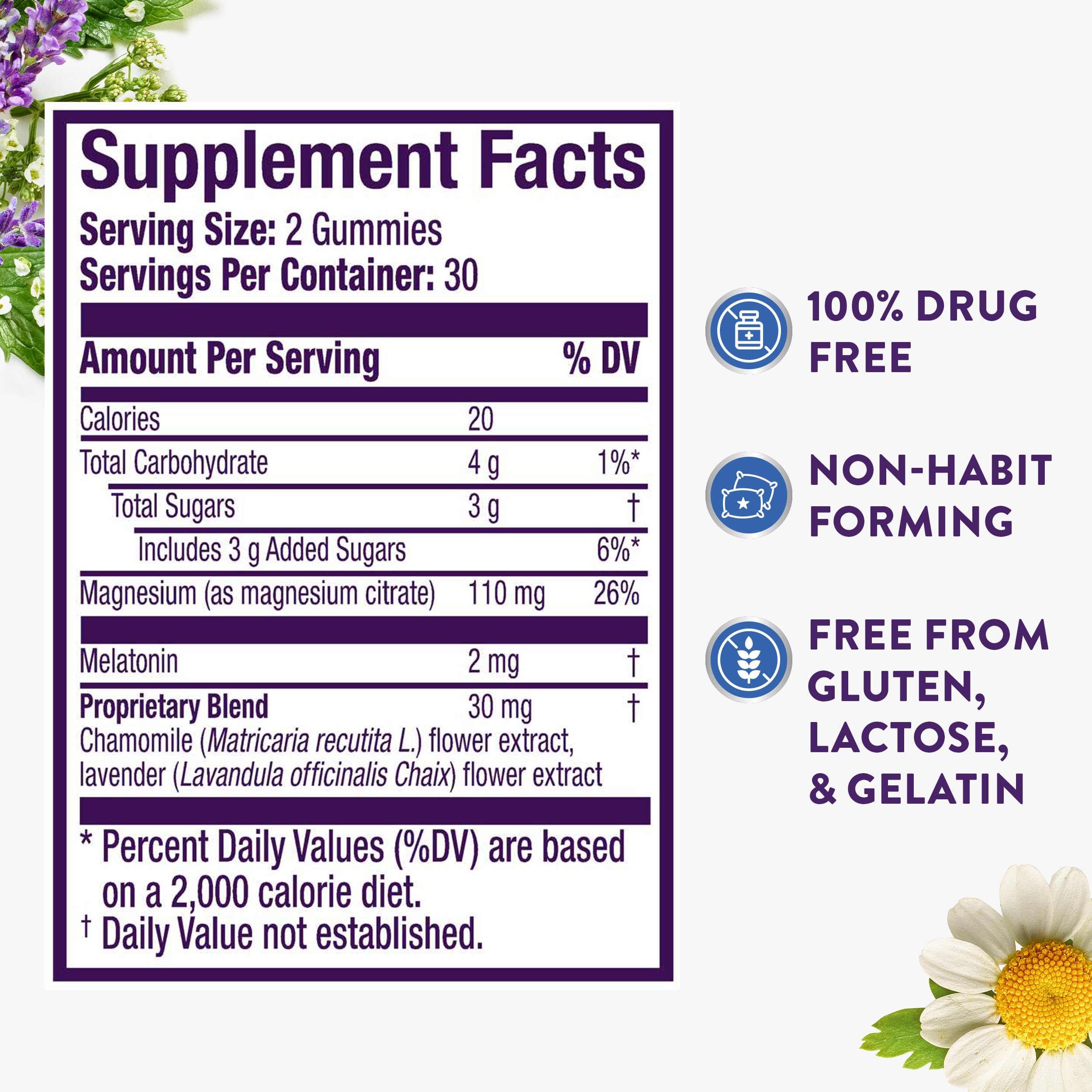 ZzzQuil Pure Zzzs + Magnesium, Sleep Aid, Magnesium Citrate and Melatonin Gummies, Melatonin 2mg, Sleep Aids for Adults, Mixed Berry Flavored, 60 Sleep Gummies