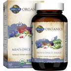 Garden of Life Once Daily Whole Food Multivitamin for Men, Organic Mens Vitamins & Minerals, Vitamin C, Zinc, Vegan, for Health & Well-Being, 60 Tablets | Organic Mens Vitamins & Minerals, Vitamin C, Zinc, Vegan, For Health & Well-Being, Whole Food