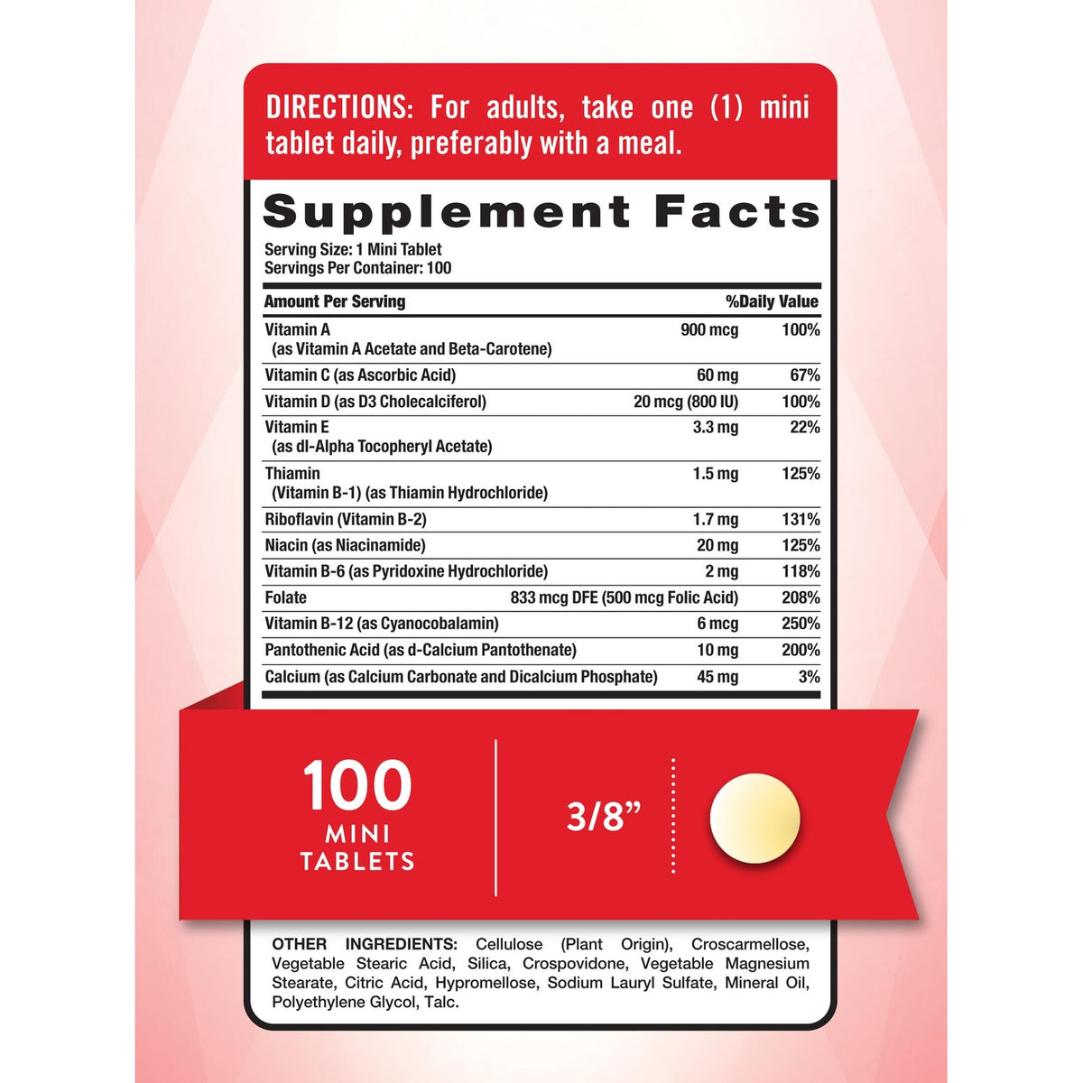 Nature's Truth One Daily Multivitamin | 100 Mini Tablets