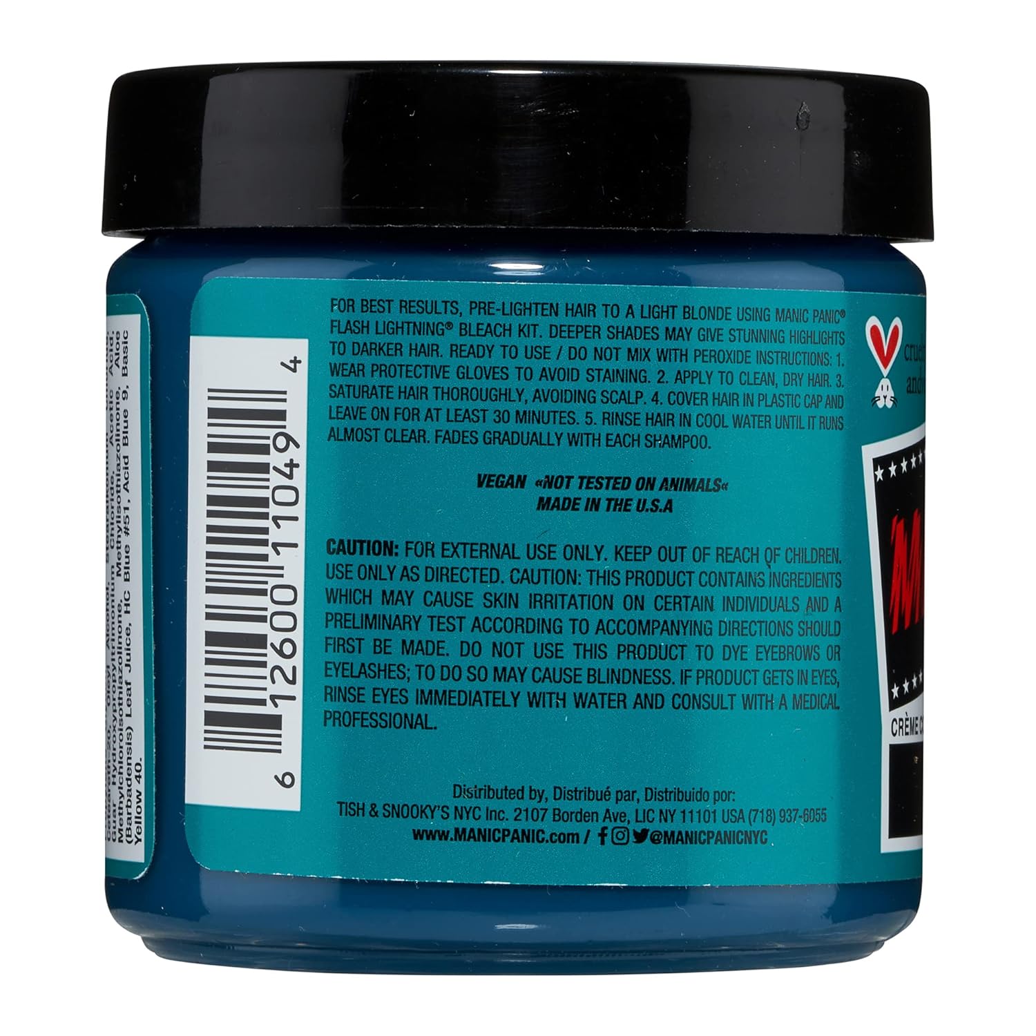 Buy now MANIC PANIC Classic Siren's Song Semi Permanent Hair Color - Neon Blue-Green Hair Dye for Women & Men That Lasts 4-6 Weeks - Vegan, Ammonia & Cruelty-Free - Create & Mix Custom Shades (4oz) at indiglob india