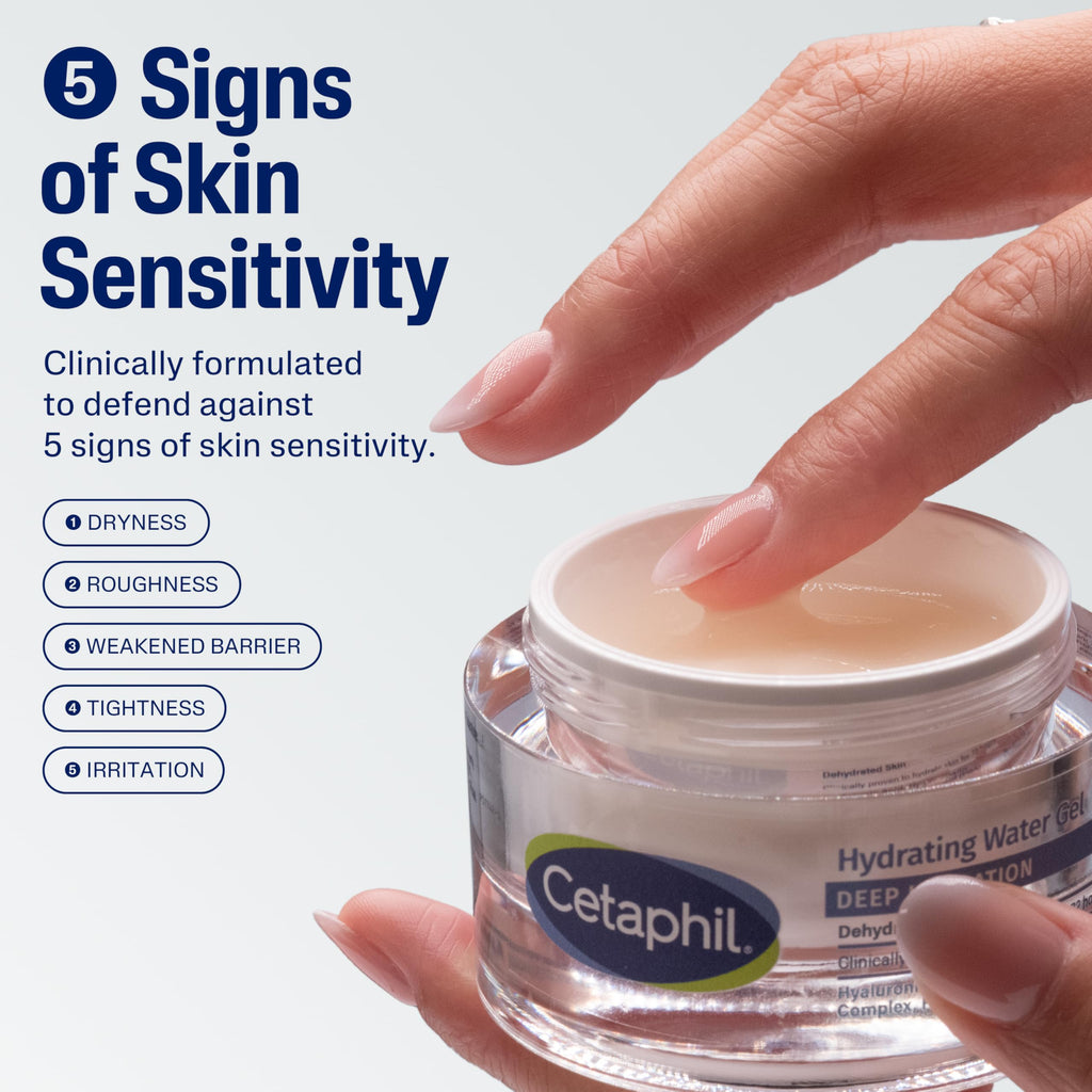 Buy now Cetaphil Deep Hydration Skin Restoring Water Gel with Hyaluronic and Polyglutamic Acid, Face Moisturizer, 72 Hour Hydration, For Dry, Dehydrated Sensitive Skin, Fragrance Free, 1.7 oz, Fragrance Free at indiglob india