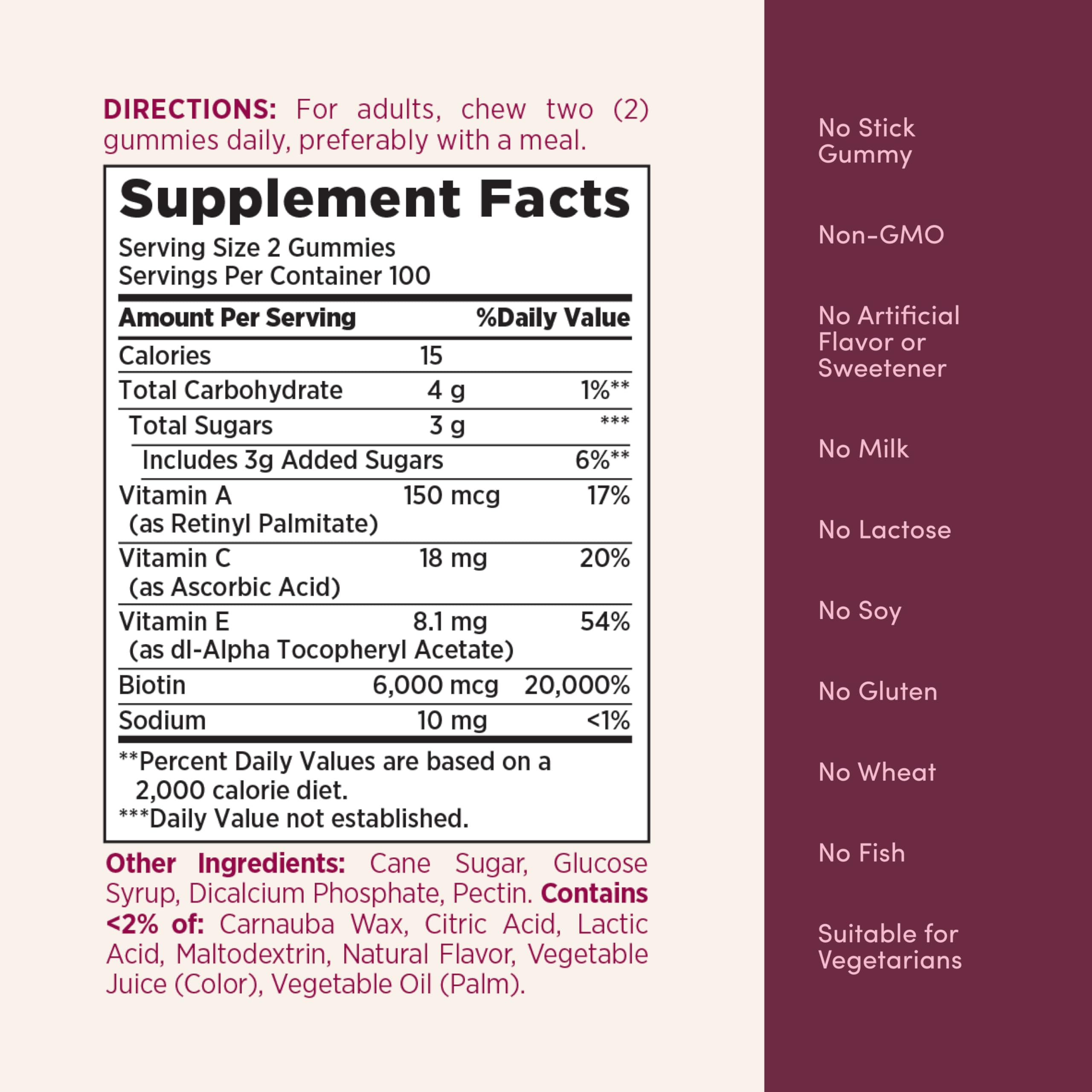 Nature's Bounty Optimal Solutions Advanced Hair, Skin & Nail Pectin Gummies