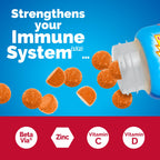 Emergen-C Vitamin C 750mg Immune Support Gummies, Orange, 45 Gummies | BetaVia Immune Plus, Vitamin D, B Vitamins, Zinc and Manganese, Triple Action, Chewable Gummies