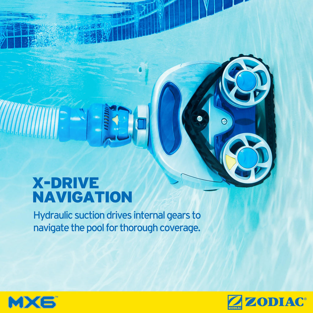 Zodiac MX6 Suction-Side In-Ground Pool Cleaner, Cyclonic Suction