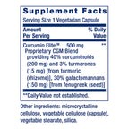 Life Extension Curcumin Elite Turmeric Extract, 60 Count | Two-Month Supply for Inflammation Health Support, Joint & Cardiovascular Health; Gluten-Free, Vegetarian & Non-GMO Formula