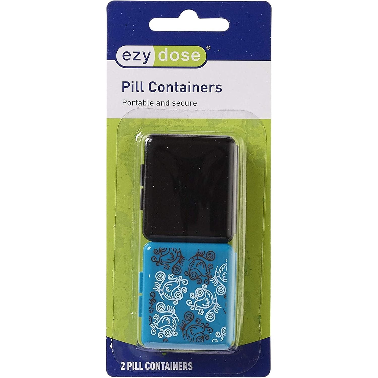 Buy now EZY DOSE Daily Travel Pill Organizer, Vitamin Organizer, Medicine Container, Portable Pill Box, Assorted Colors, 2-Pack 2-Pack Color Design May Vary at indiglob india