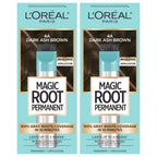 Buy now L'Oreal Paris Magic Root Rescue 10 Minute Root Hair Coloring Kit, Permanent Hair Color with Quick Precision Applicator, 100 percent Gray Coverage, 4 Dark Brown, 2 count at indiglob india