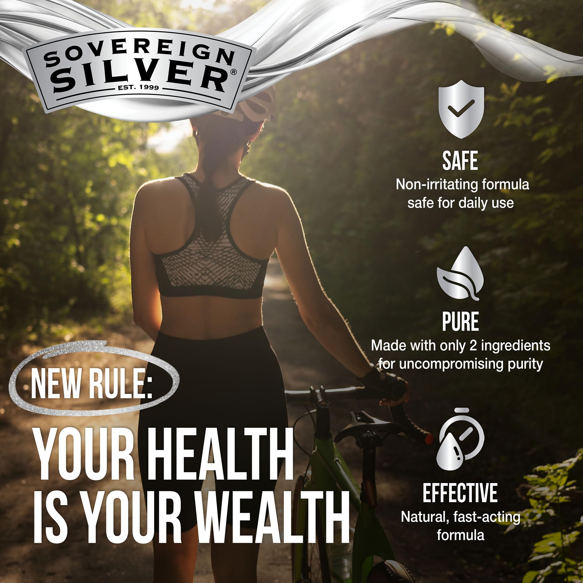 Sovereign Silver Sinus Relief Nasal Spray, 2 fl oz (59 mL) | Bio-Active Silver Hydrosol, Sinus Spray to Cleanse Mucus & Allergens, Drug-Free Nasal Cleanser, Non-Habit Forming, 10 ppm