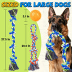 Tough Dog Toys for Aggressive Chewers – 3 Pack Tough Chew Toys for Large Dogs, Strong Rope Toys Ideal for Tug-of-War & Teeth Cleaning