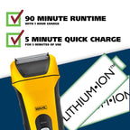 Buy now Wahl Lifeproof Lithium Ion Foil Shaver Æ’?? Waterproof Rechargeable Electric Razor with Precision Trimmer for MenÆ’??s Beard Shaving, Trimming, & Grooming with Quick Charge Æ’?? Model 7061-100 at indiglob india