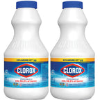 Buy now Clorox Regular Disinfecting Bleach Cleaner, 2 Pack Concentrated Liquid Bleach, Removes Mold, Mildew and Stains, Whitens, for Multi Purpose Cleaning and Laundry, 24 oz Bottles at indiglob india