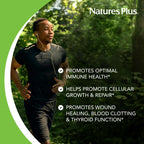 NaturesPlus Zinc - 50 mg, 90 Tablets - Supports Immune Health & Overall Well-Being - High-Potency Amino Acid Chelate Form - Gluten Free, Vegetarian - 90 Servings