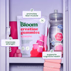 Bloom Nutrition Creatine Monohydrate Gummies, Berry Boost, 12 Servings | 5g Per Serving, Sugar Free Creatine Gummy for Workout, Strength, Cognitive Health & Lean Muscle Support, Gluten Free, Non GMO