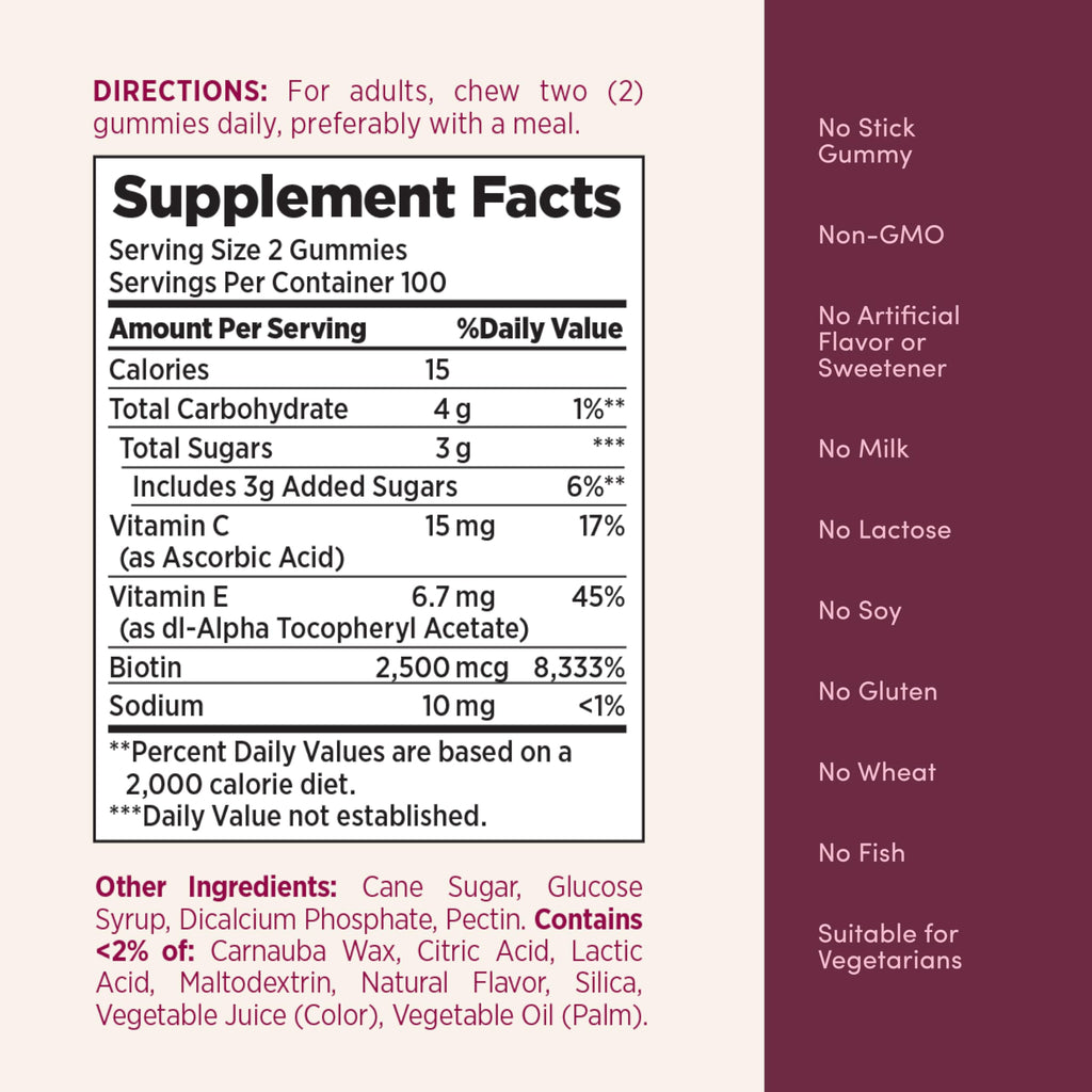 Nature's Bounty Optimal Solutions Hair, Skin & Nails Pectin Gummies