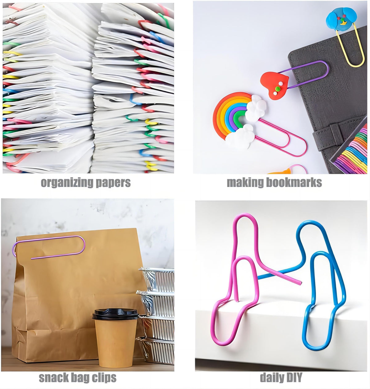 50 Pack 4 Inches Jumbo Paper Clips Extra Large Mega Paperclips
