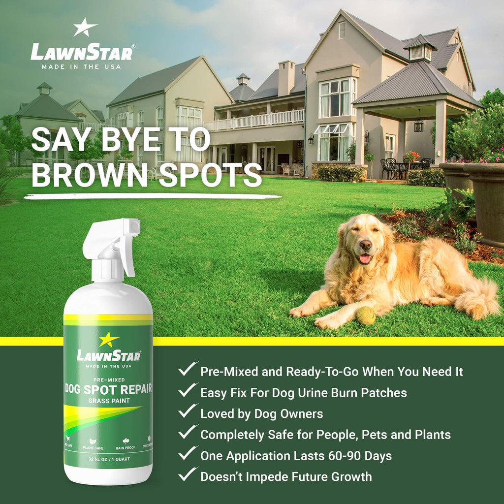 Dog Spot Repair Grass Paint, Pre-Mixed & Ready to Spray, 32oz