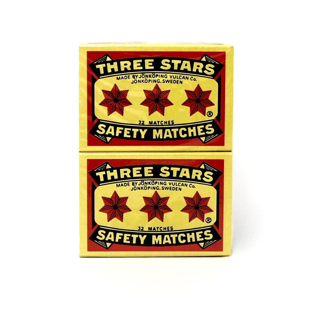 Three Stars Safety Matches, 10 pack