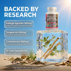 Clean Nutraceuticals Fadogia Agrestis Tongkat Ali Turkesterone Supplement with Horny Goat Weed, Saw Palmetto, Maca Root, Siberian Ginseng, Tribulus Terrestris, Fenugreek, Wild Yam - 60 Count