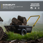 Gorilla Carts Poly Dump Cart, 2-Wheel Garden Wagon, 4 Cu Ft, 300lb Capacity