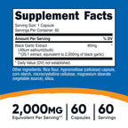 Nutricost Black Garlic Extract 60 Capsules for 60 Servings Per Bottle | Aged Black Garlic Extract, Vegan, Gluten Free and GMO Free