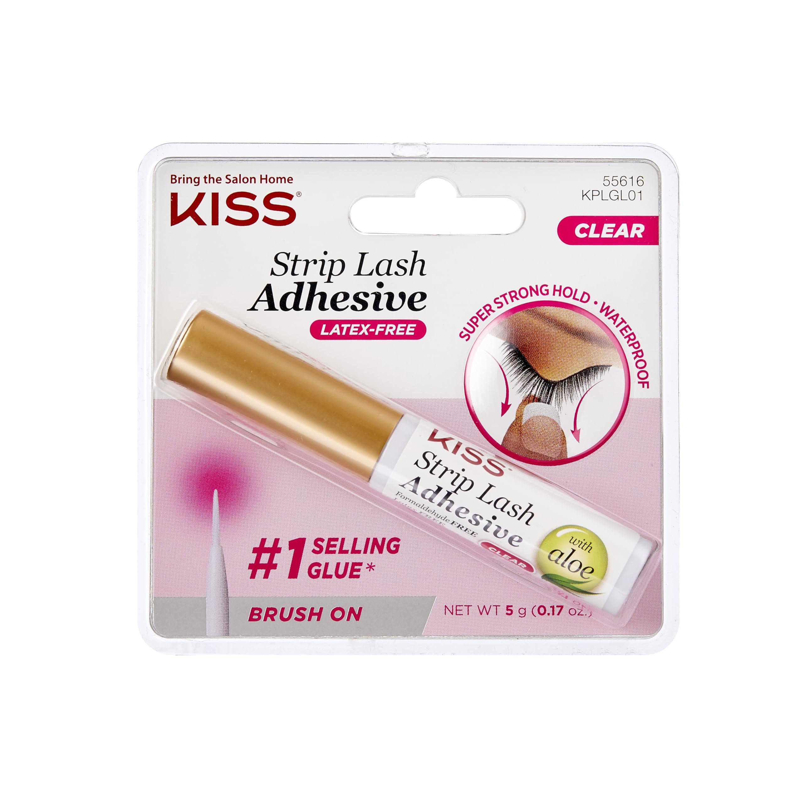 Buy now KISS Lash Adhesive, Lash Glue, 24hr Strip Eyelash Adhesive, Clear, Includes Lash Adhesive, Long Lasting Wear, Can Be Used with Strip Lashes and Lash Clusters 0.17 Ounce (Pack of 1) Clear at indiglob india