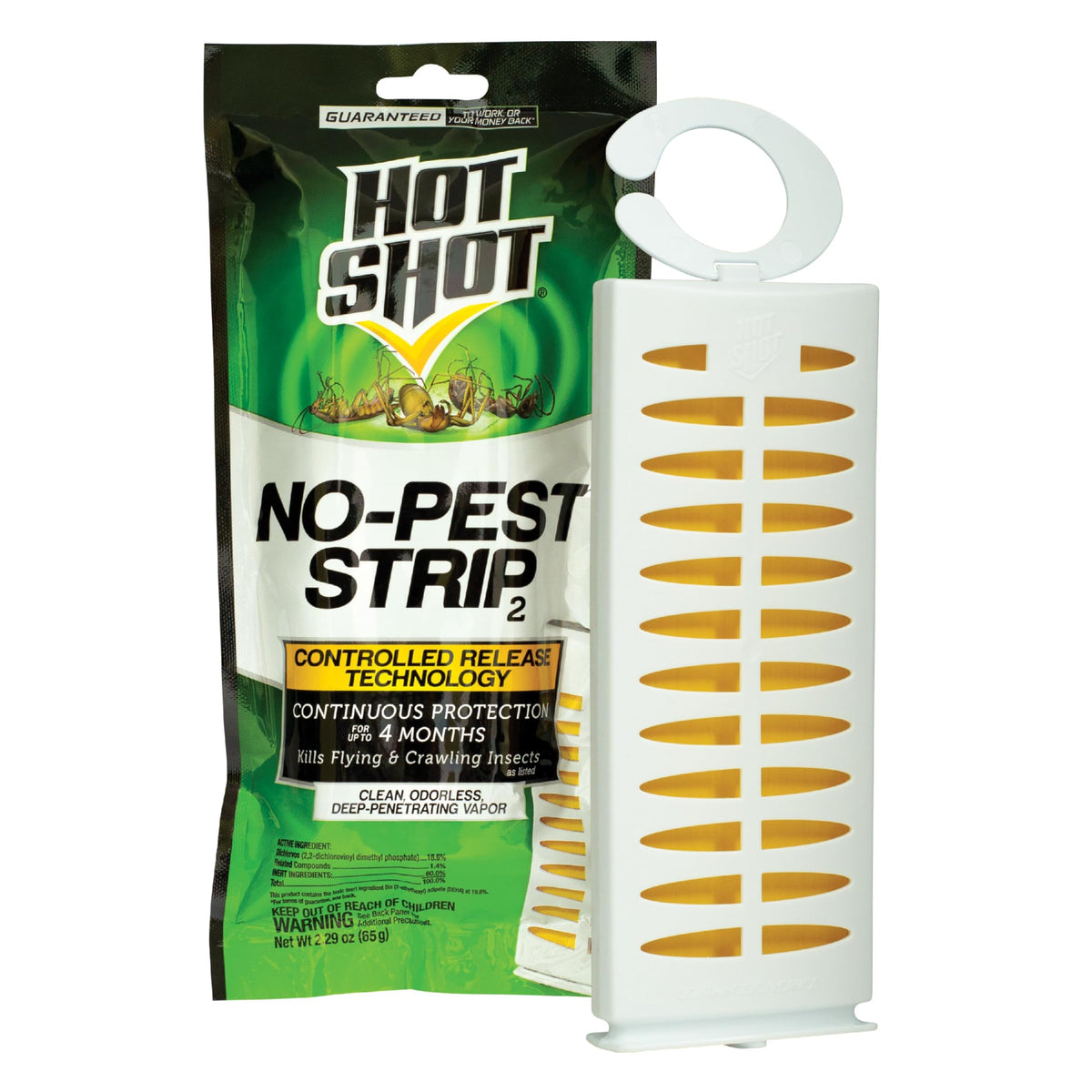 Hot Shot No-Pest Strip, Kills Flying and Crawling Insects, 12 Pack