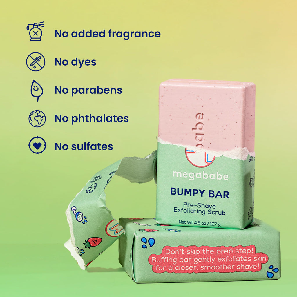 Megababe Bumpy Bar, Pre-Shave Exfoliating Scrub, 4.5 oz