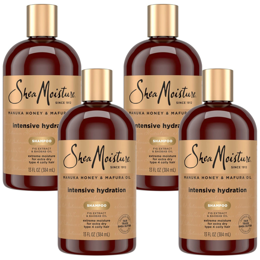 Shea Moisture Intensive Hydration Shampoo for Dry, Damaged Hair Manuka Honey and Mafura Oil Sulfate-Free 13 oz | For extra dry and damaged hair - intensely hydrate and moisturize with Manuka Honey, Mafura Oil, and Fig Extract.