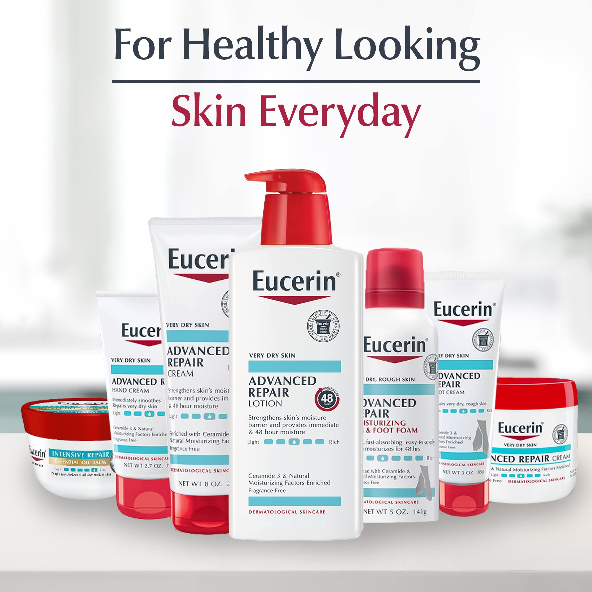 Buy now Eucerin Advanced Repair Body Cream for Very Dry Skin, Fragrance Free Daily Body Moisturizer, 16 Oz Jar at indiglob india