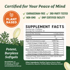 Vegan Omega 3 Algae Oil, Plant Based DHA EPA, Sustainably Sourced, Non-GMO | Carrageenan-Free, Heart Brain & Eye Health Support, Fish Oil Alternative, Omega 3 Fatty Acid Supplements, 60 Vegan Softgels