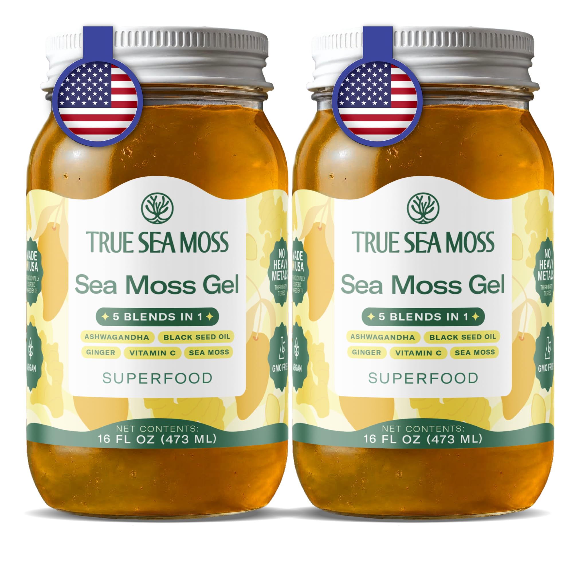 Buy now TrueSeaMoss Sea Moss Gel – Made in USA – Wildcrafted Seamoss, Fruits & Jarred Vegetables – Pineapple, Pack of 1 (Labels may Vary) Ashwagandha 16 Fl Oz (Pack of 2) at indiglob india
