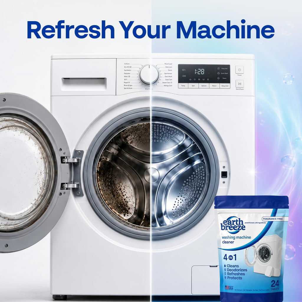 Earth Breeze Washing Machine Cleaner Tablets Fragrance-Free 1 Year Supply